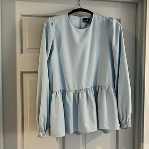 Tuckernuck Blue Carlotta Peplum Blouse